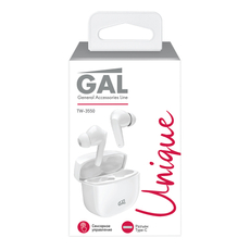 Наушники GAL TW-3550 беспроводные белые