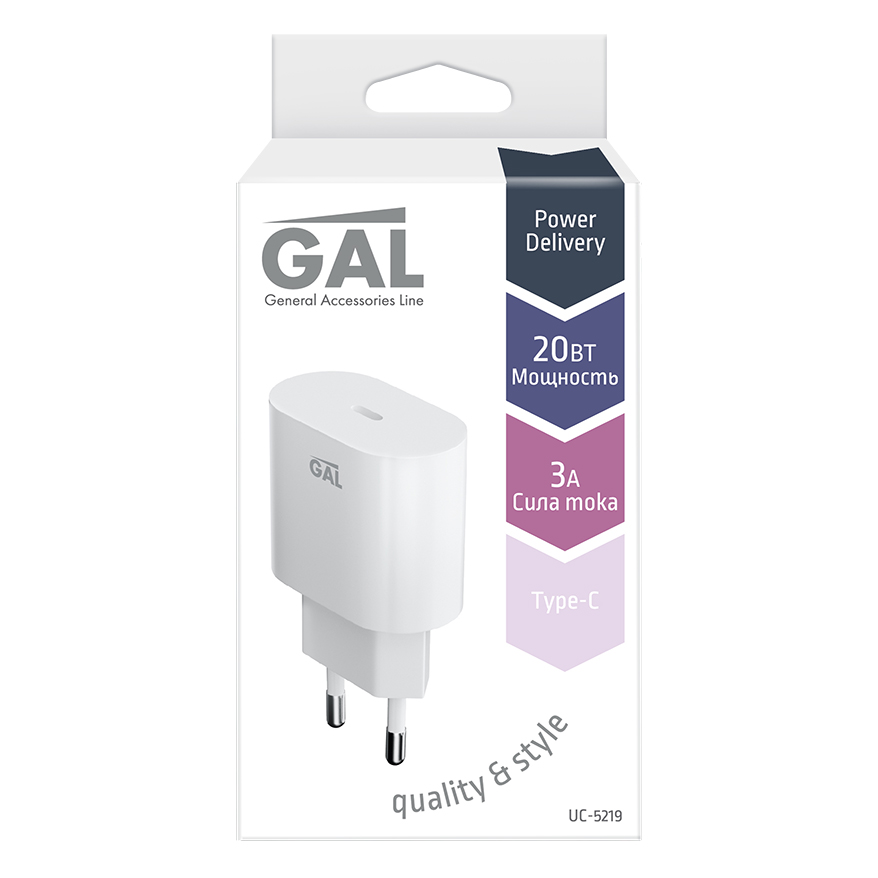 Устройство зарядное GAL UC-5219 PD 20W сетевое