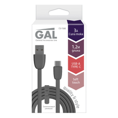 Кабель GAL CU-1242 USB A - Type-C 3А, 1.2м