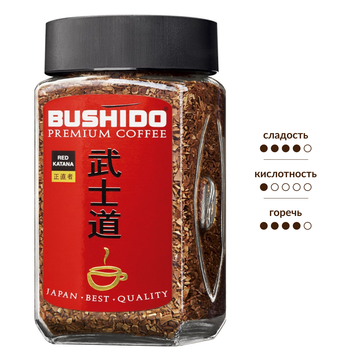 Изображение товара Кофе Bushido Red Katana растворимый сублимированный, 100г