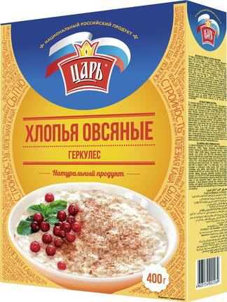 Овсяные хлопья Царь Геркулес, 400г купить с доставкой на дом, цены в ...