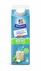 Йогурт Вятушка с яблоком и корицей ГОСТ 2.5%, 500г