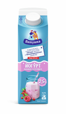 Йогурт Вятушка с малиной и брусникой ГОСТ 2.5%, 500г