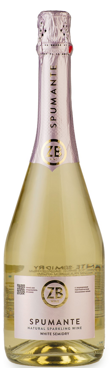 Вино игристое Золотая Балка Спуманте белое полусухое, 0.75л
