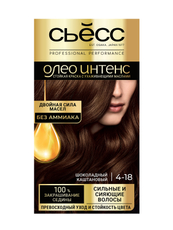 Краска для волос Сьёсс Олео Интенс 4.18 Шоколадный каштановый, 120г