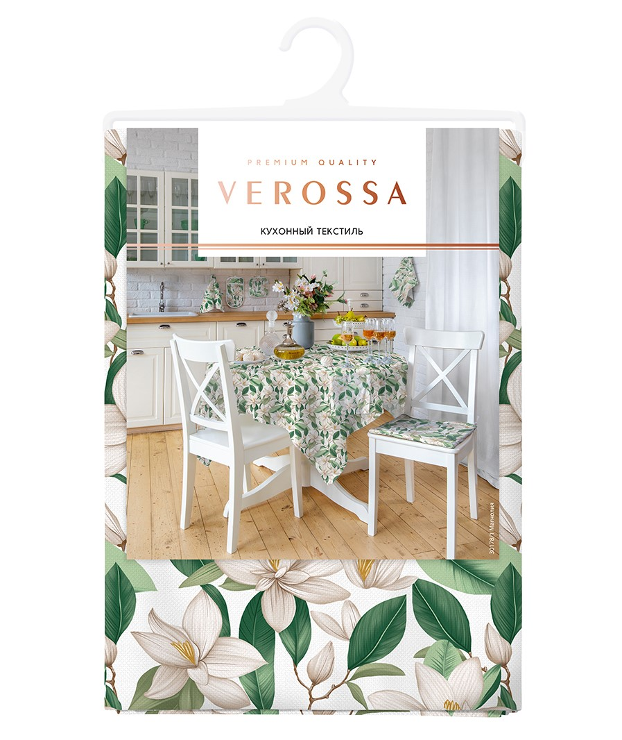 Скатерть Verossa Gen Магнолия 100% хлопок, 144 x 144см