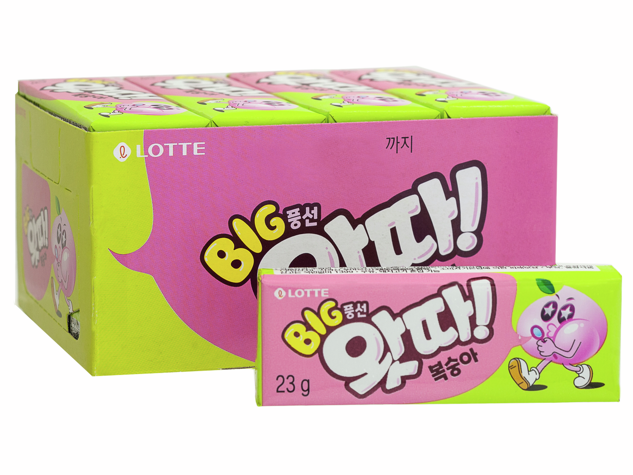 Жевательная резинка Lotte Whatta Peach, 23г x 16 шт