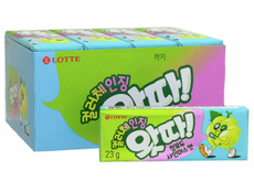 Жевательная резинка Lotte Whatta Green Grape, 23г x 16 шт