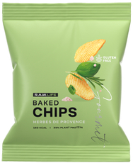 Чипсы запеченные с растительным протеином R.A.W. LIFE Прованские травы без глютена, 35г