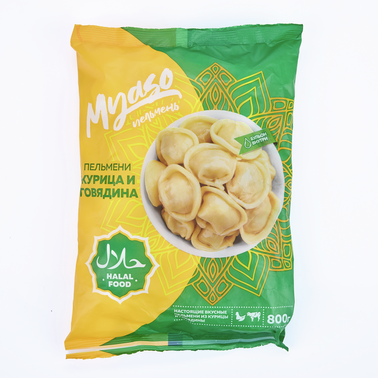Пельмени Myaso Халяль с курицей и говядиной, 800г
