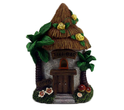 Светильник садовый Домик с пальмами, 15.2 x 12 x 21см