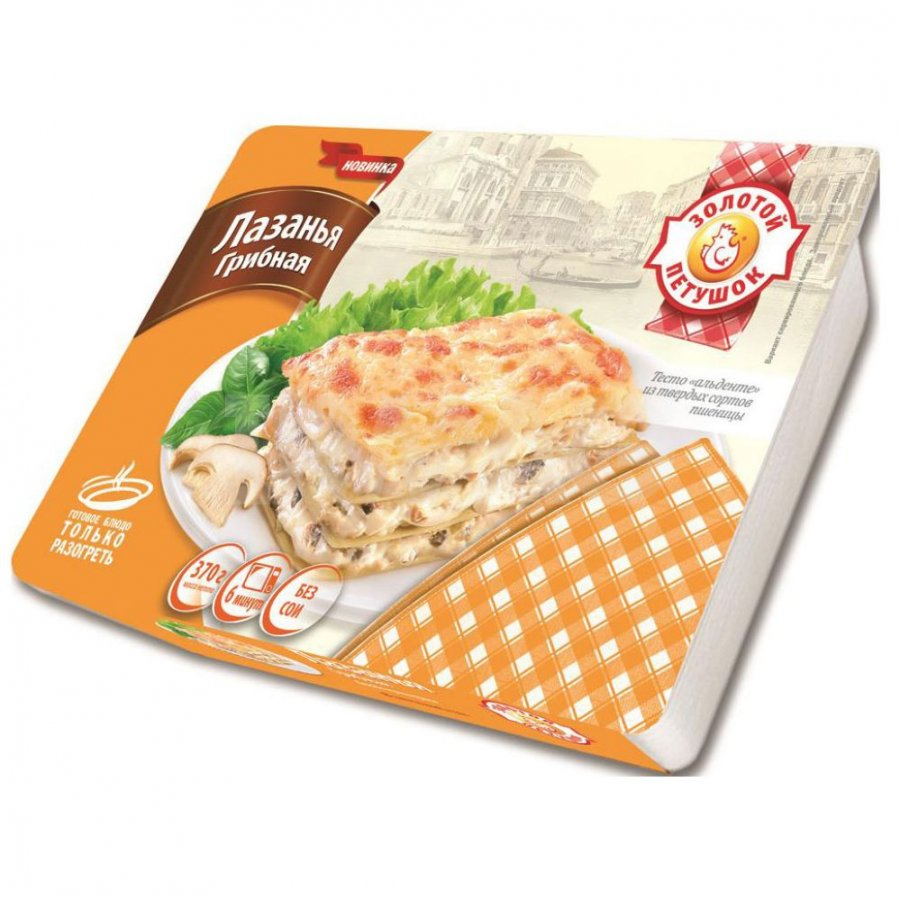 Лазанья Золотой петушок грибная 2х370г купить с доставкой на дом, цены ...