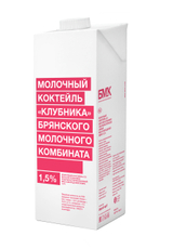 Коктейль молочный Брянский МК клубника 1.5%, 1кг