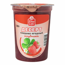 Fine Life Десерт плодово-ягодный с клубникой, 500г