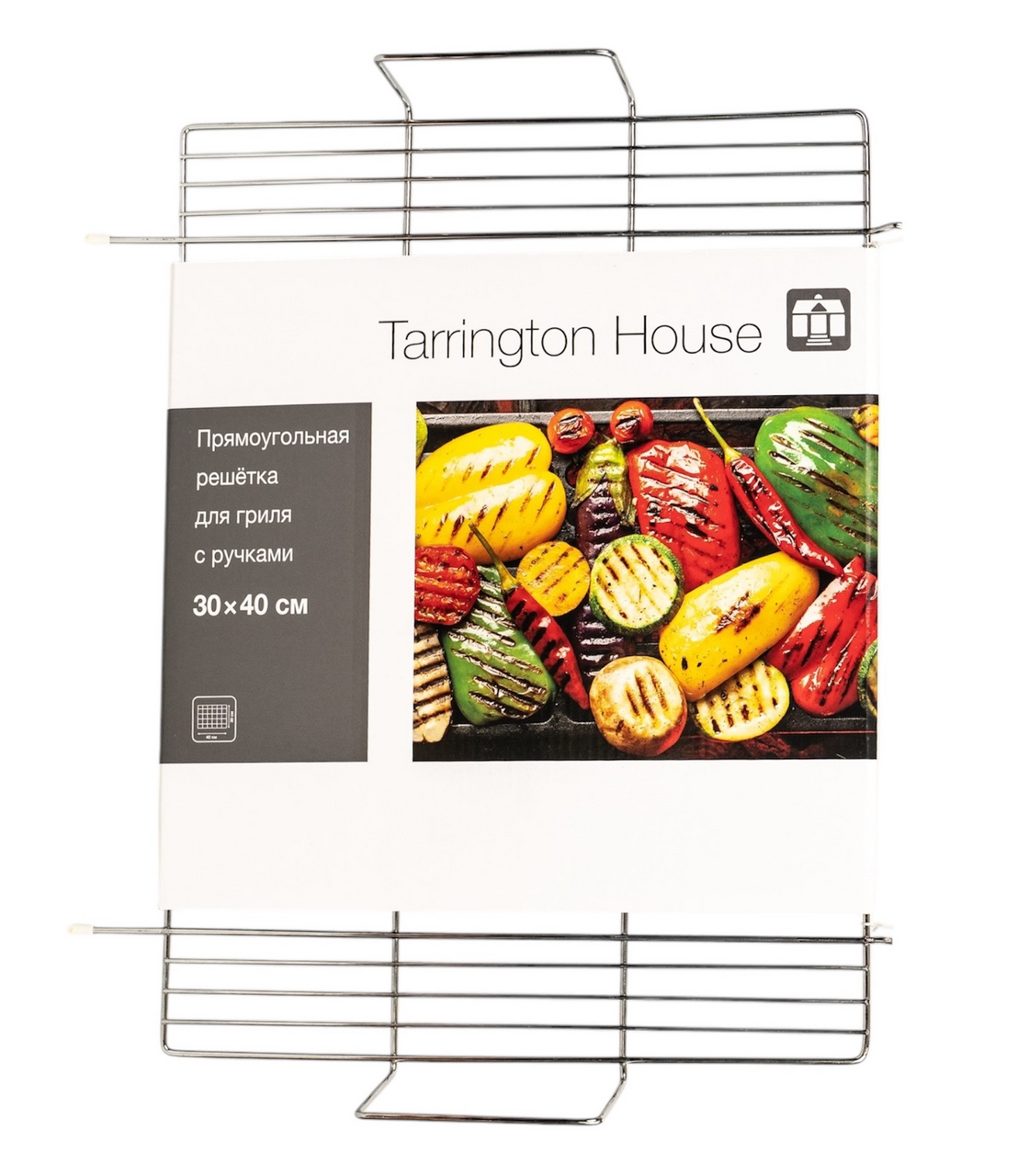 Изображение товара Tarrington House Решетка для гриля прямоугольная с ручками, 30 x 40см