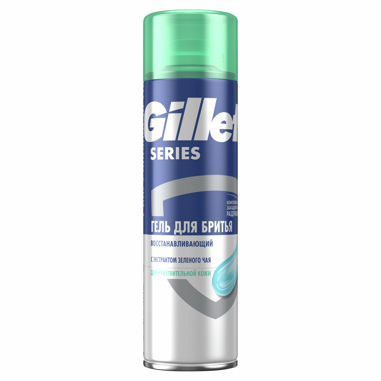 Изображение товара Гель для бритья Gillette для чувствительной кожи с зеленым чаем 200мл