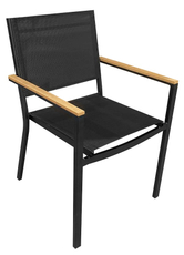 Кресло Бетта стальное из текстиле на антрацит