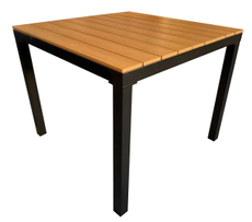 Стол Бета стальной из текстиля на антрацит, 80 x 80см