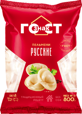 Пельмени ГОСТ Знак Русские, 800г