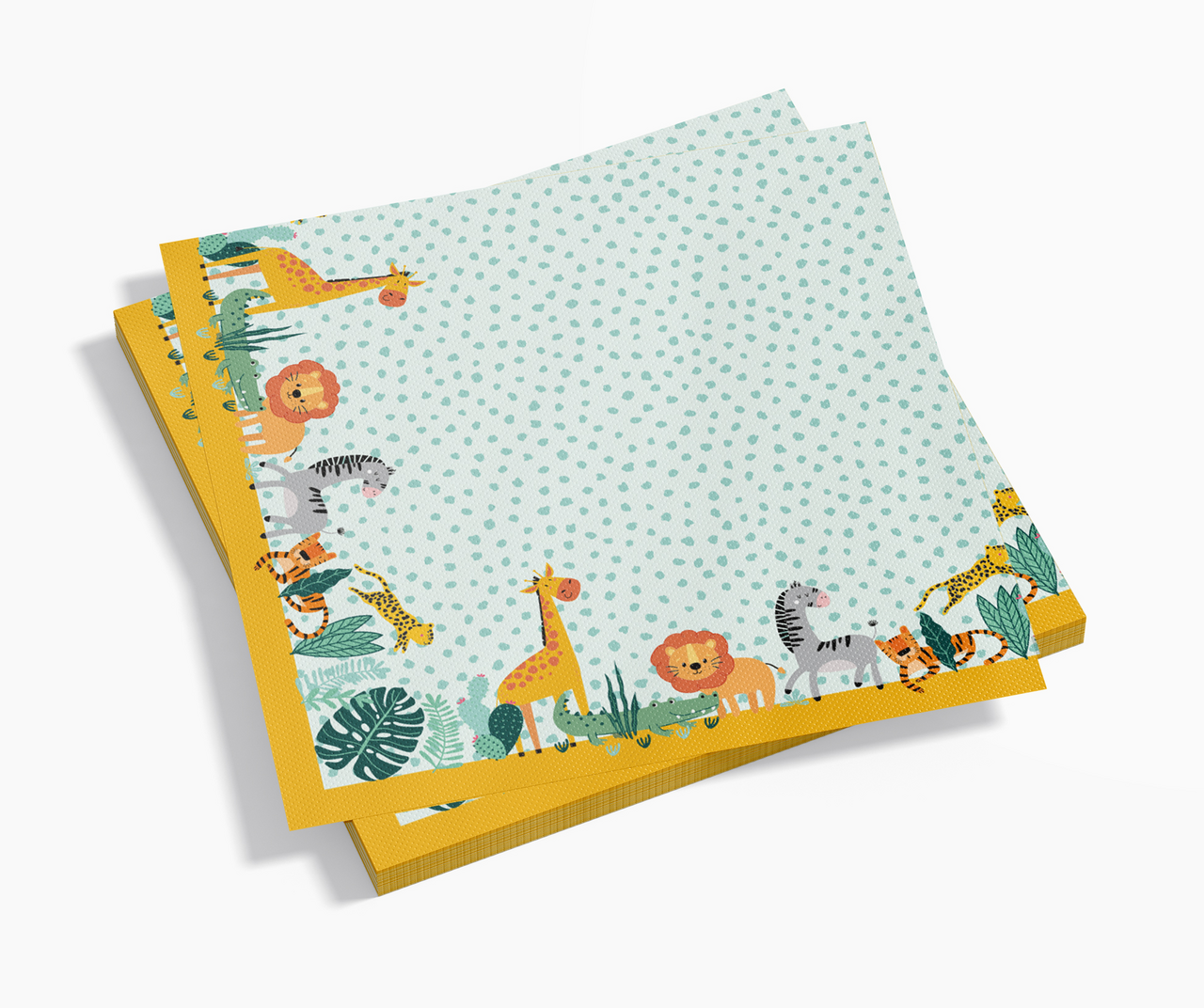 Салфетки Африка бумажные трехслойные, 33см