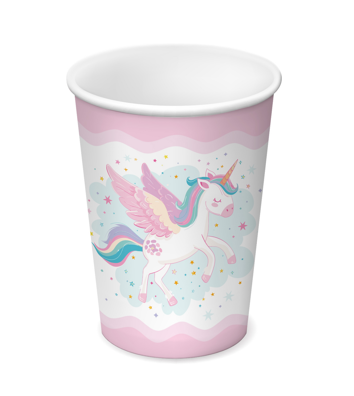 Стакан одноразовый Единорог бумажный, 200мл