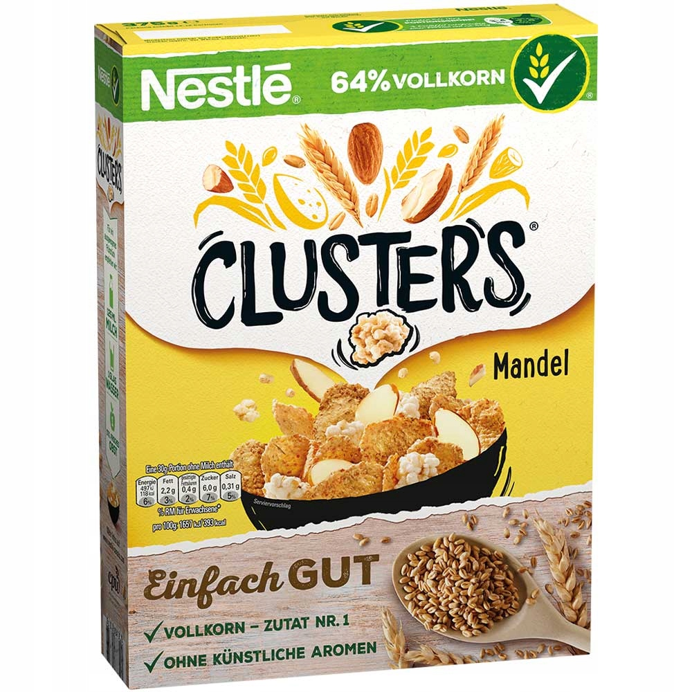 Хлопья Nestle Clusters Mandel с миндалем, 325г