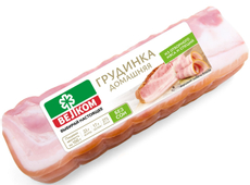 Грудинка свиная Велком Домашняя копчено-вареная кусок, 300г