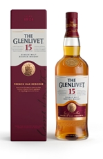 Виски The Glenlivet 15 лет в подарочной упаковке, 0.7л