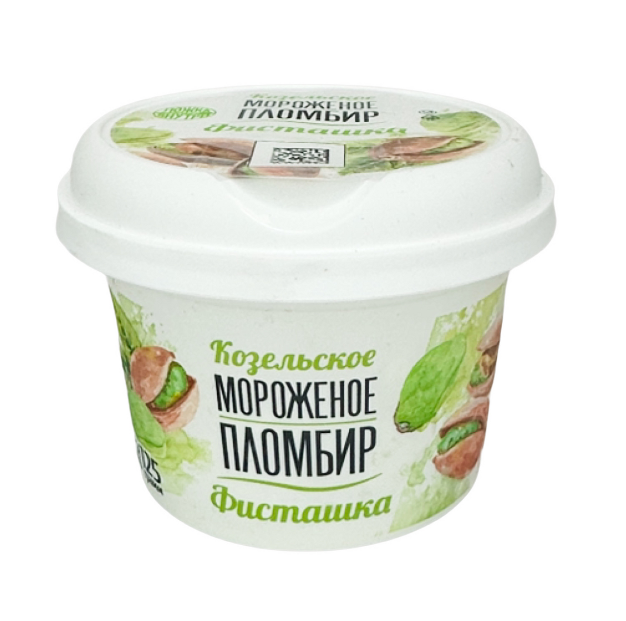 Мороженое пломбир Козельское молоко Фисташка ГОСТ, 125г