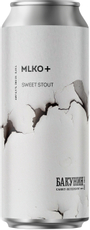 Пивной напиток Бакунин Milko+Sweet Stout нефильтрованный, 0.45л