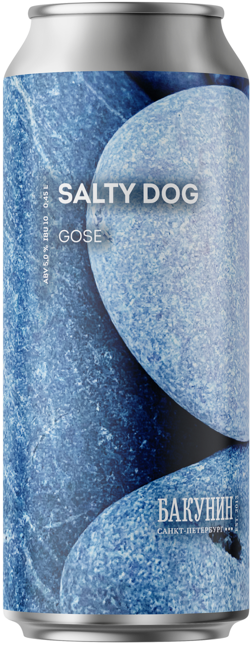 Изображение товара Пивной напиток Бакунин Salty Dog Gose нефильтрованный, 0.45л