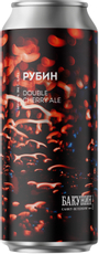 Пивной напиток Бакунин Рубин Double Cherry Ale нефильтрованный, 0.45л