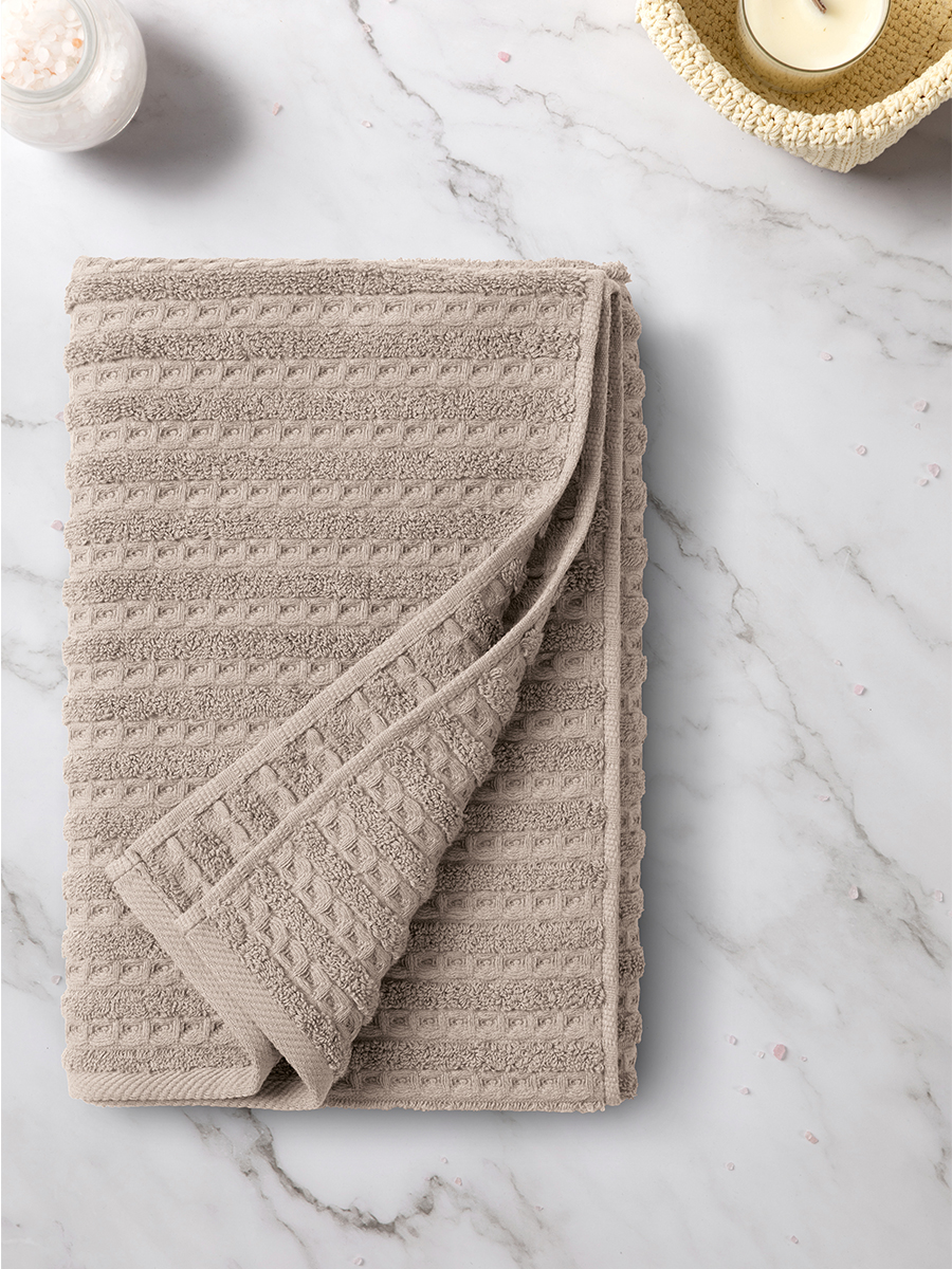 Полотенце Verossa Pique Texture Кофе махровое 430г, 70 x 140см