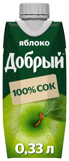 Сок ДОБРЫЙ Яблоко, 0,33 л