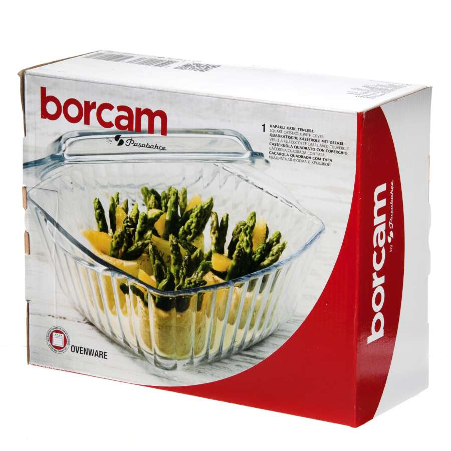 Изображение товара Форма для запекания Borcam с крышкой 25 x 21 x 9см, 2.6л