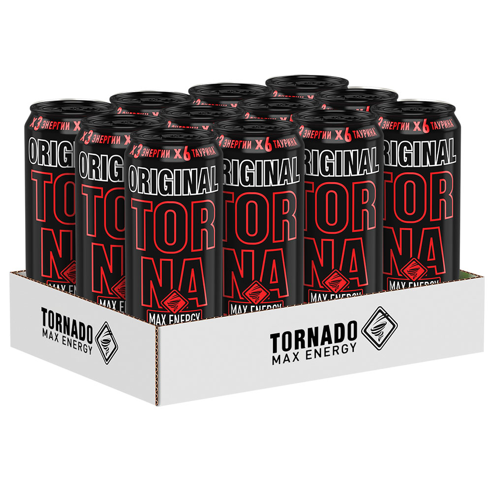 Напиток энергетический Tornado Max Energy Original, 450мл x 12 шт