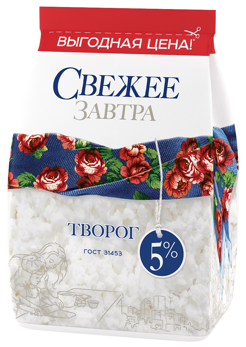 Творог Свежее завтра 5%, 200г