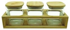Tarrington House Набор банок для хранения на подставке 700мл, 3шт
