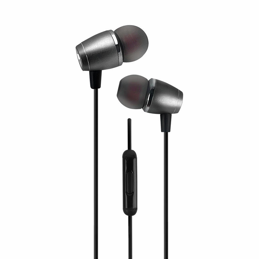 Наушники GAL с микрофоном серебристые HMP-35