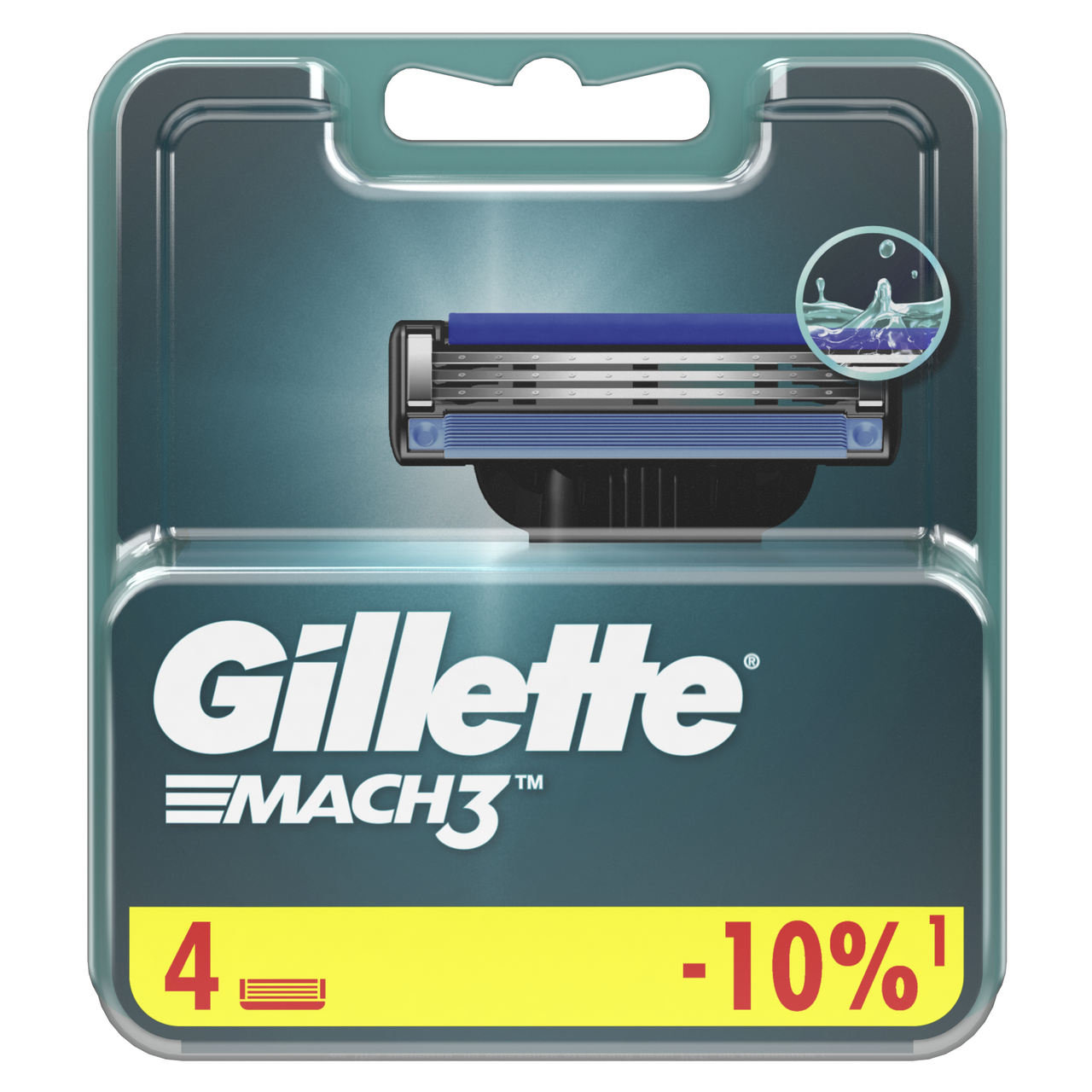 Изображение товара Кассета для бритвенного станка Gillette Mach3, 4 шт для мужчин, совместимые кассеты