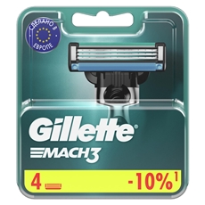 Кассета для бритвенного станка Gillette Mach3, 4шт