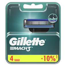 Кассета для бритвенного станка Gillette Mach3, 4шт