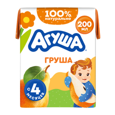 Сок детский Агуша Груша с 4 месяцев, 200мл