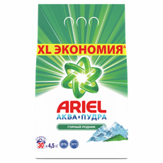 Стиральный порошок Ariel Горный родник аква пудра автомат, 4.5кг