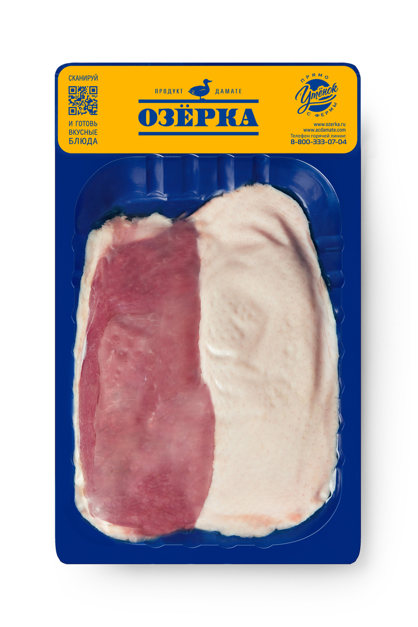 Изображение товара Филе грудки утенка Озёрка охлажденное 600г – вкусное и сочное мясо для запекания и жарки