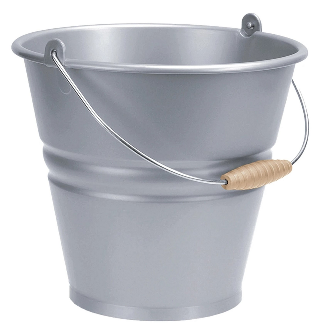 Ведро Tontarelli Nostalgia серебристое пластиковое, 10л