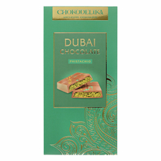 Шоколад Chokodelika Дубайский молочный с начинкой из фисташки, 180г