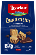 Вафли Loacker Quadratini шоколад, 250г