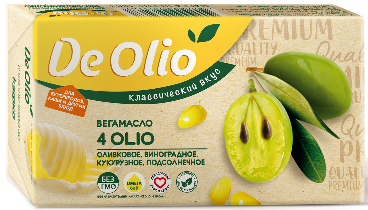 Вегамасло De Olio 4 масла 72.5%, 180г