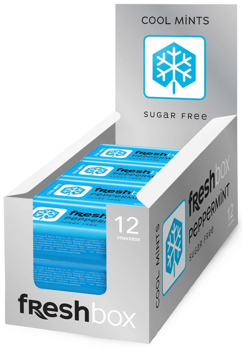 Изображение товара Драже Freshbox Ледяная мята без сахара 12 шт по 35 г